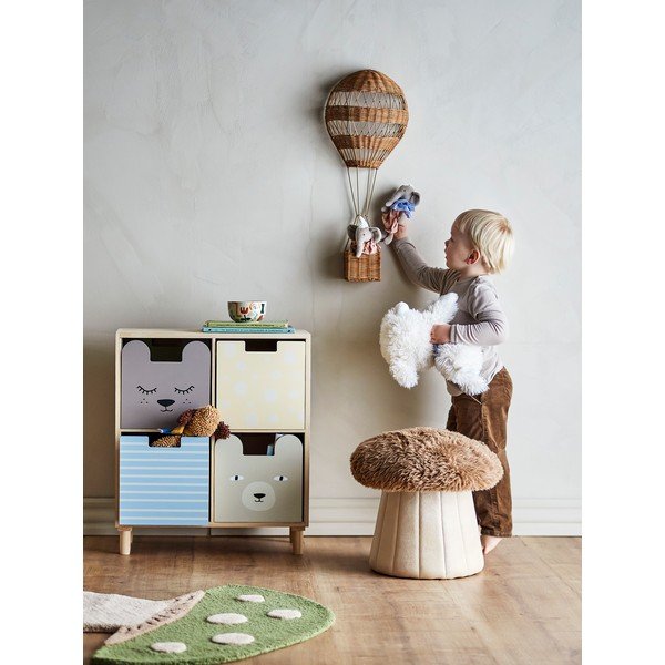 Puf pentru copii maro/în culoare naturală Bertil – Bloomingville Mini-image-2