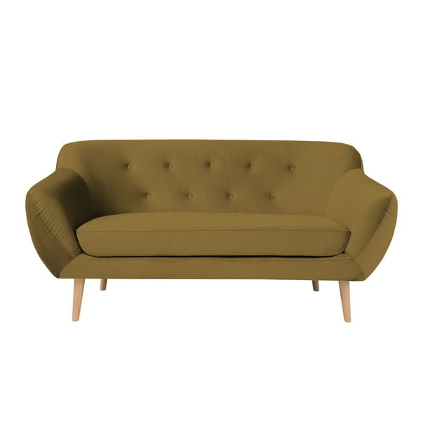 Canapea cu 2 locuri Mazzini Sofas AMELIE, galben muștar