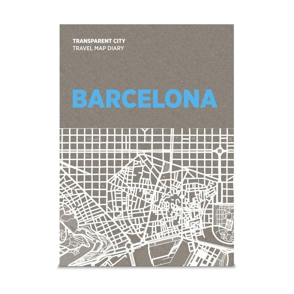 Jurnal pentru notițe pe hartă Palomar Transparent City Barcelona