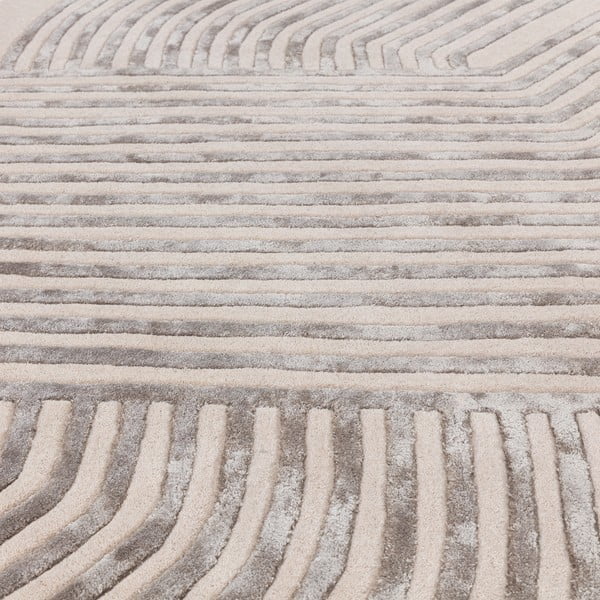 Covor crem handmade din amestesc de lână 160x230 cm Matrix – Asiatic Carpets-image-3