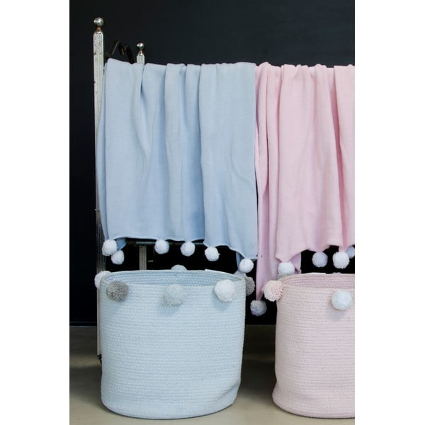 Coș de jucării pentru copii albastru deschis din material textil ø 30x30 cm Bubbly – Lorena Canals-image-3