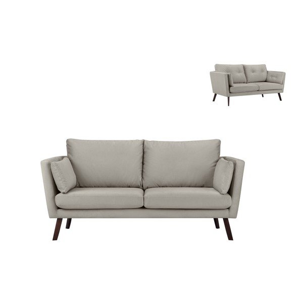Canapea cu 3 locuri Mazzini Sofas Cotton, gri deschis-image-1