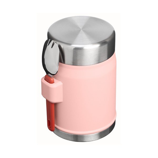 Termos piersică pentru mâncare din oțel inoxidabil 400 ml Legendary Food Jar + Spork Peach Rose – Stanley-image-3