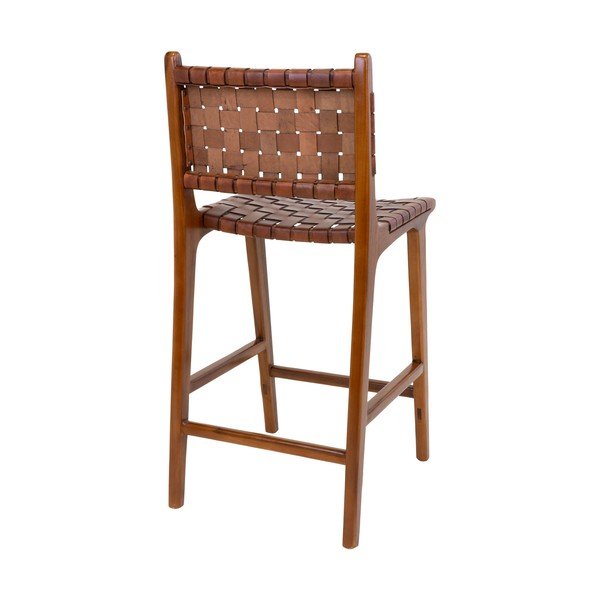 Scaun de bar maro lemn masiv de tec 101 cm Perugia – House Nordic-image-4