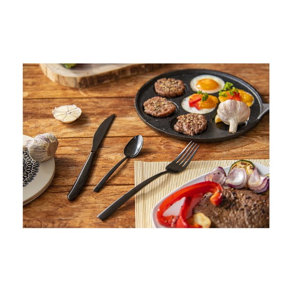 Tacâmuri negre din oțel inoxidabil 24 buc. Black Luxure – Orion-image-1