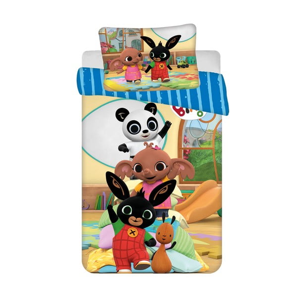 Lenjerie de pat pentru copii din bumbac pentru pătuț 100x135 cm Bing Bunny "Tower" – Jerry Fabrics