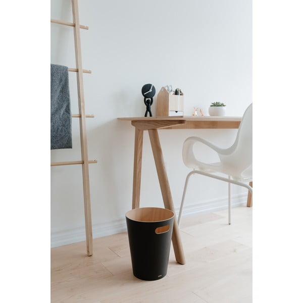 Coș de gunoi Umbra Woodrow, 7,5 l, negru-image-1