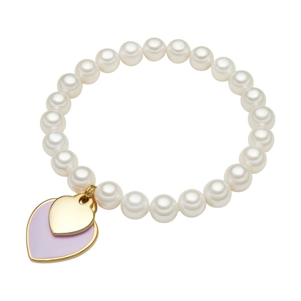 Brățară cu perle albe ⌀ 8 mm Perldesse Ula, lungime 19 cm