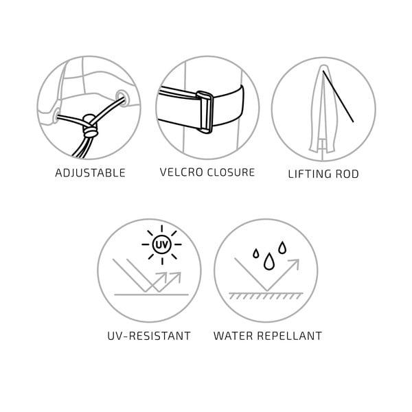 Husă pentru umbrelă neagră ø 35 cm – House Nordic-image-2