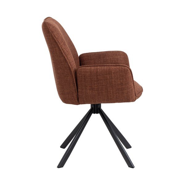 Set de scaune de sufragerie cărămiziu cu cotiere 2 buc. tapițat Glenda – Actona-image-3