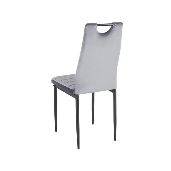 Scaune de dining gri 4 buc. din catifea Mandy – Støraa-image-4