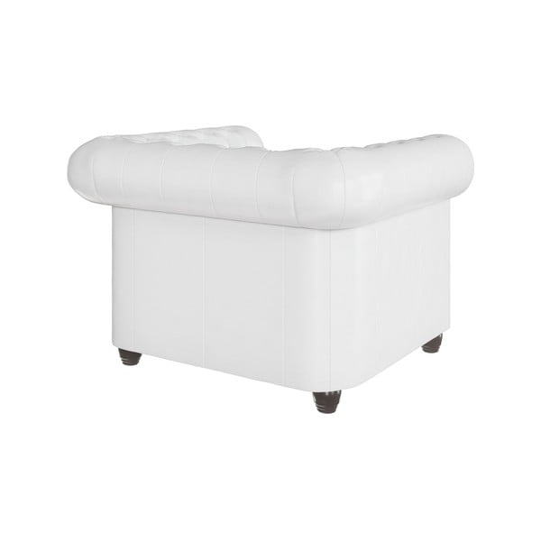 Fotoliu alb cu tapițerie din imitație de piele York – Ropez-image-2