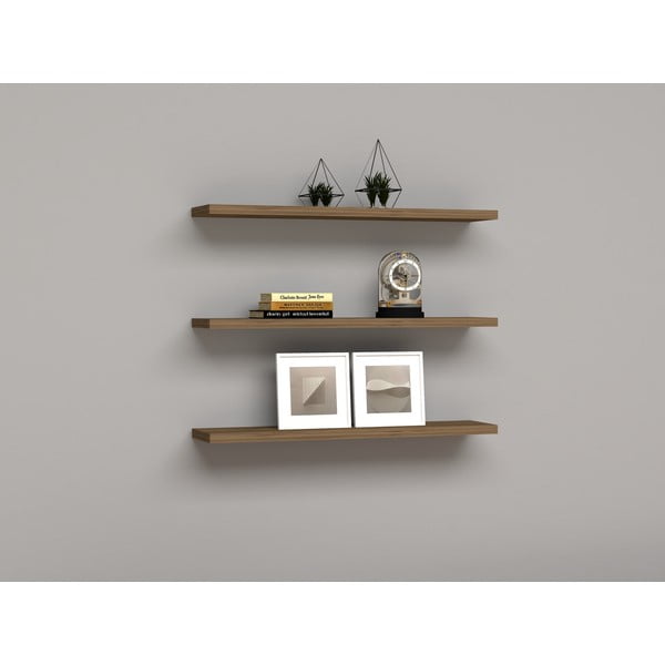 Rafturi de prete cu aspect de lemn de nuc 3 buc. Boss - Kalune Design-image-1