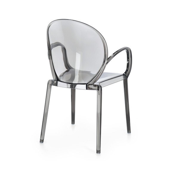 Scaun de grădină gri din plastic Camilla – Bizzotto-image-4