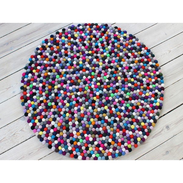 Covor cu bile din lână Wooldot Ball Rugs Multi Pang, ⌀ 200 cm-image-1