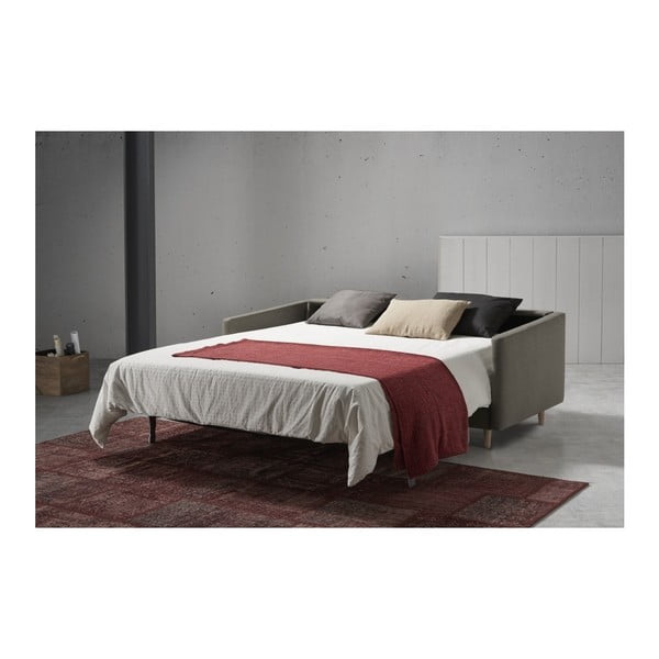 Canapea extensibilă Suinta Nesso, lățime 160 cm, gri-image-1