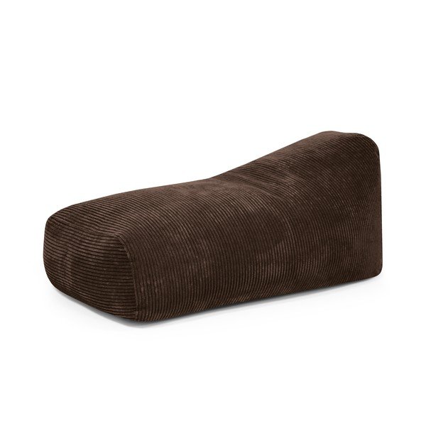 Fotoliu bean bag maro închis cu tapițerie din catifea reiată Snug 130 – SLOWDOWN