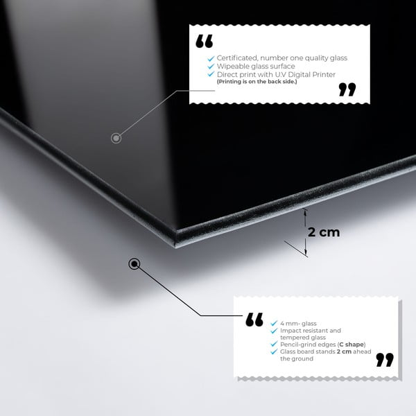 Tablou din sticlă 100x70 cm Dark Marble – Wallity-image-4