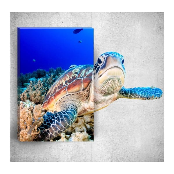 Tablou de perete 3D Mosticx Sea Turtle, 40 x 60 cm