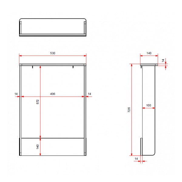 Masă de înfășat (adâncimea comodei adecvate 57 cm) albă Amori – Vipack-image-2