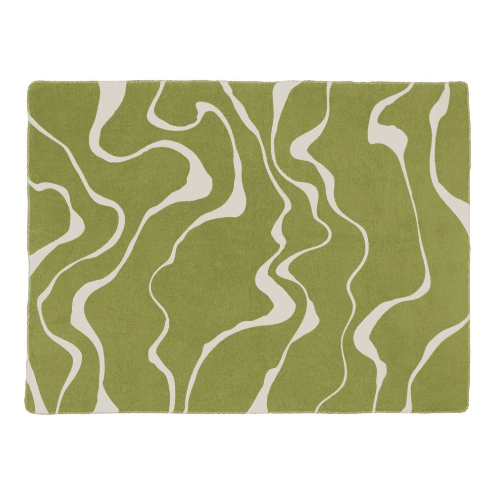 Pătură verde/crem 150x200 cm Felu – noo.ma