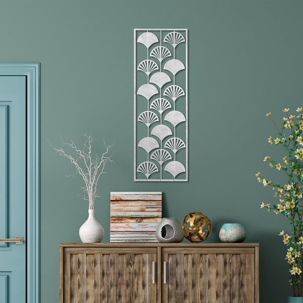 Decorațiune de perete din metal 32x90 cm Gingko – Wallity-image-1