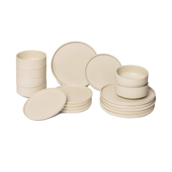 Set de 18 vase din gresie crem Bonami Selection Malia