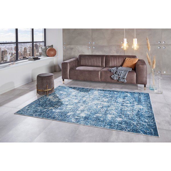 Covor albastru 150x80 cm - Ragami-image-1
