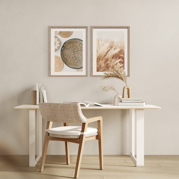 Tablouri cu ramă 2 buc. imprimate 30x40 cm Full Beige – Styler-image-1
