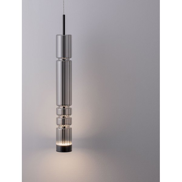 Lustră gri LED din sticlă ø 8 cm Bento – Nova Luce-image-1