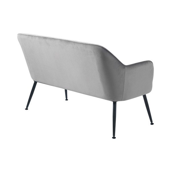 Canapea gri deschis cu tapițerie din catifea 129 cm Berrie – Unique Furniture-image-4