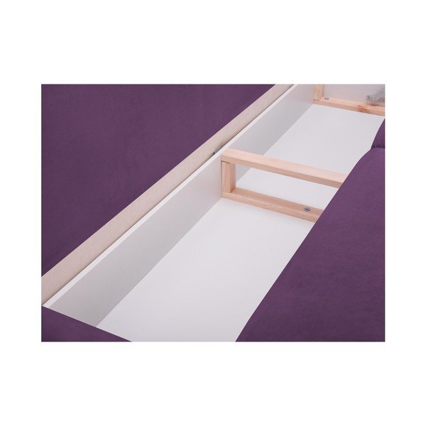 Canapea extensibilă cu 3 locuri și spațiu pentru depozitare Mazzini Sofas Peony, mov-image-3