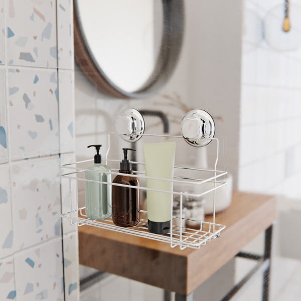 Raft pentru baie argintiu autoadeziv din metal Bestlock Bath – Compactor-image-1