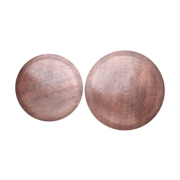 Set 2 măsuțe de cafea arămii din metal ø 75 cm Talca – Light & Living-image-3