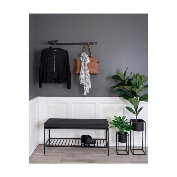 Cuier de perete negru din metal Trento – House Nordic-image-2