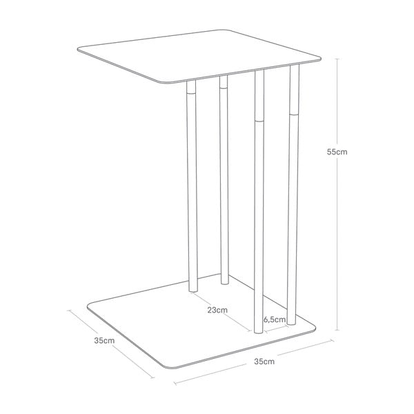 Măsuță auxiliară 35x35 cm Plain – YAMAZAKI-image-4