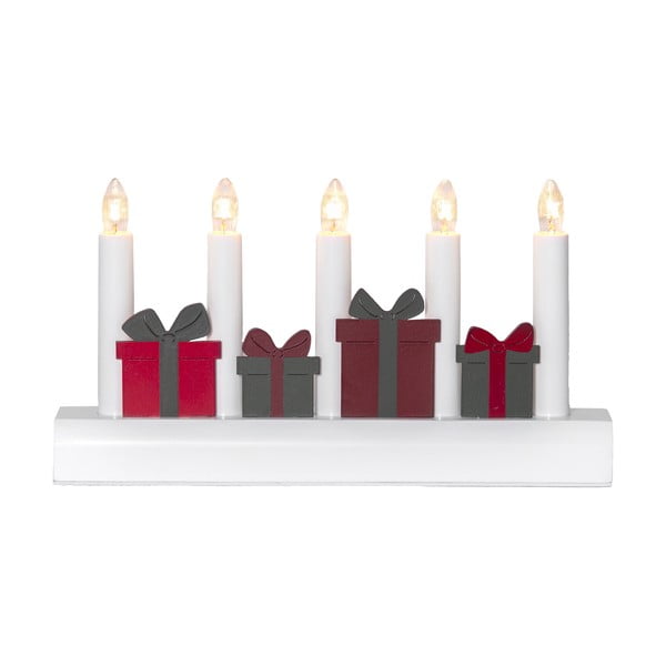 Decorațiune luminoasă de Crăciun roșie-albă cu alimentare la priză Julia – Star Trading