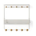 Cuier de perete alb/în culoare naturală cu raft din metal Estique – Umbra