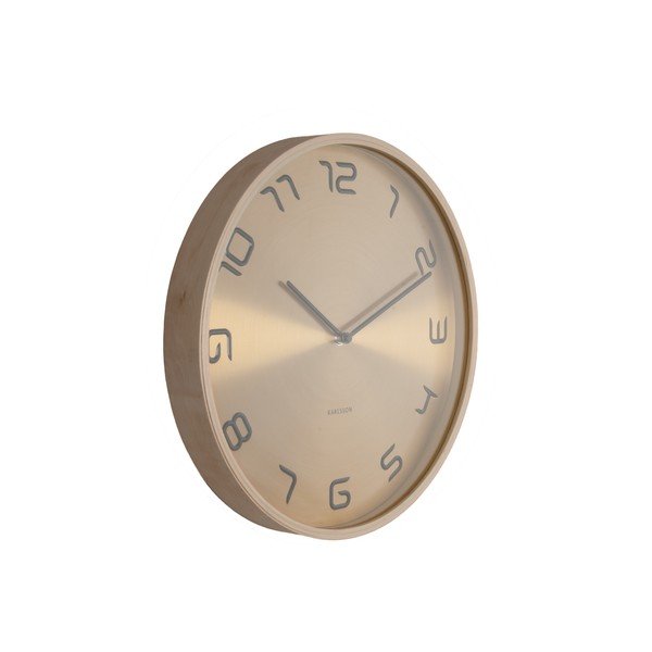 Ceas de perete Karlsson Bent, auriu-image-1