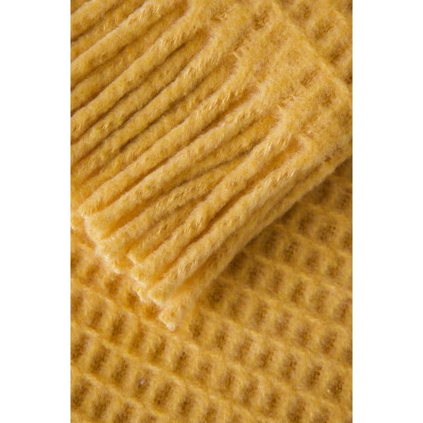 Pled Euromat Waffel Yellow, 140 x 180 cm, galben-image-2