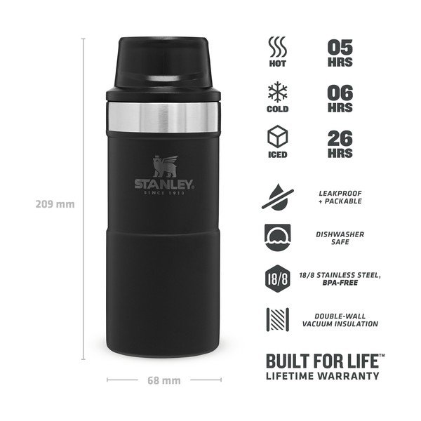 Cană termos neagră 350 ml – Stanley-image-3