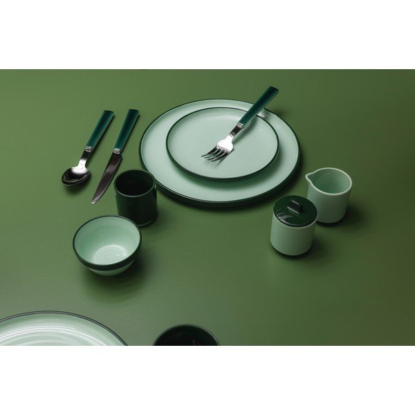 Farfurie verde din gresie ø 26 cm Duo – ONA-image-1