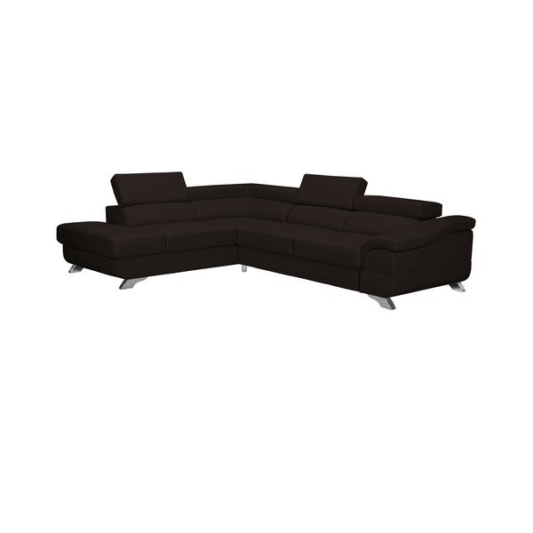 Colțar extensibil Windsor & Co Sofas Gamma, maro închis, partea stângă-image-1