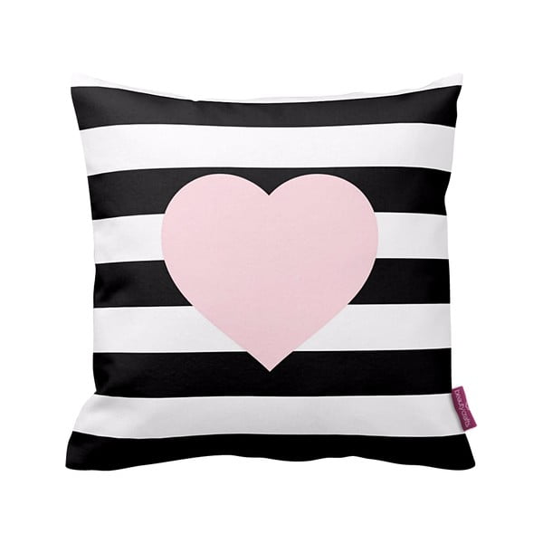 Pernă Homemania Stripes Pink, 43 x 43 cm, alb-negru
