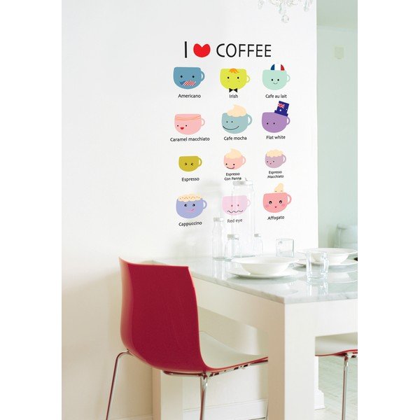 Set autocolante  I Love Coffee-image-1