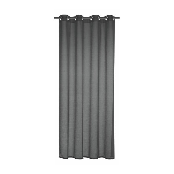 Draperie gri antracit 140x245 cm Struktura Uni – Sehlbach