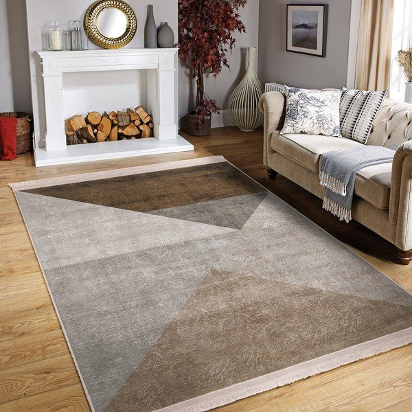 Covor bej de tip traversă 80x200 cm – Mila Home-image-1