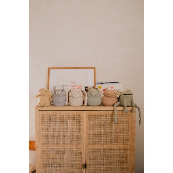 Coș de jucării pentru copii roz deschis din material textil ø 17x15 cm Mini Peggy the Pig – Lorena Canals-image-2