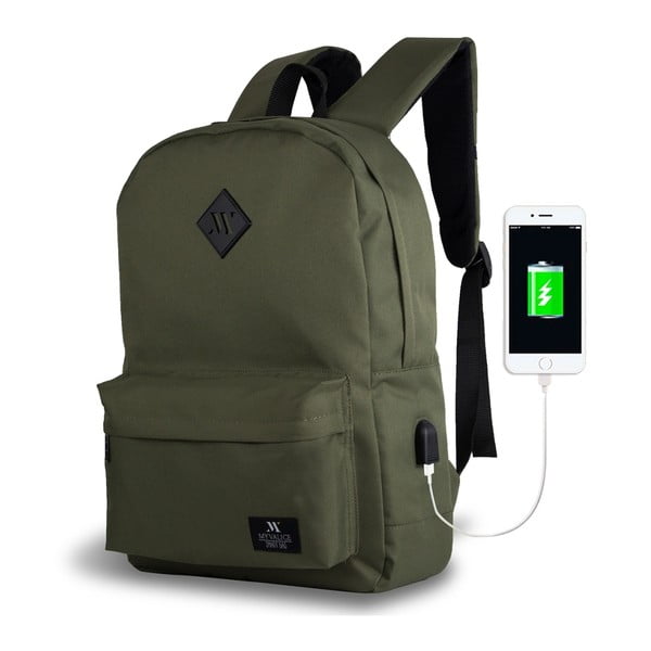 Rucsac cu port USB My Valice SPECTA Smart Bag, verde