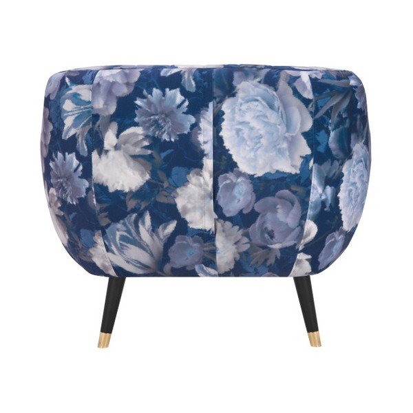 Fotoliu Mazzini Sofas Benito Floral, albastru-image-1